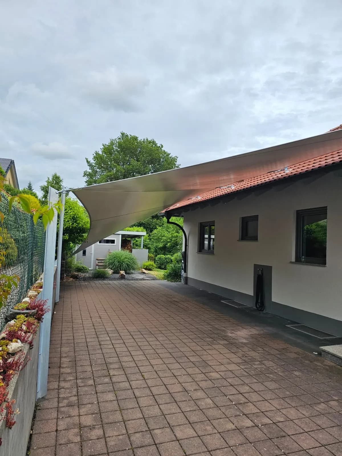 Carport Segel Überdachung Südtirol